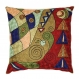 Olive Red Kashmir Hand Embroidered Cushion Cover